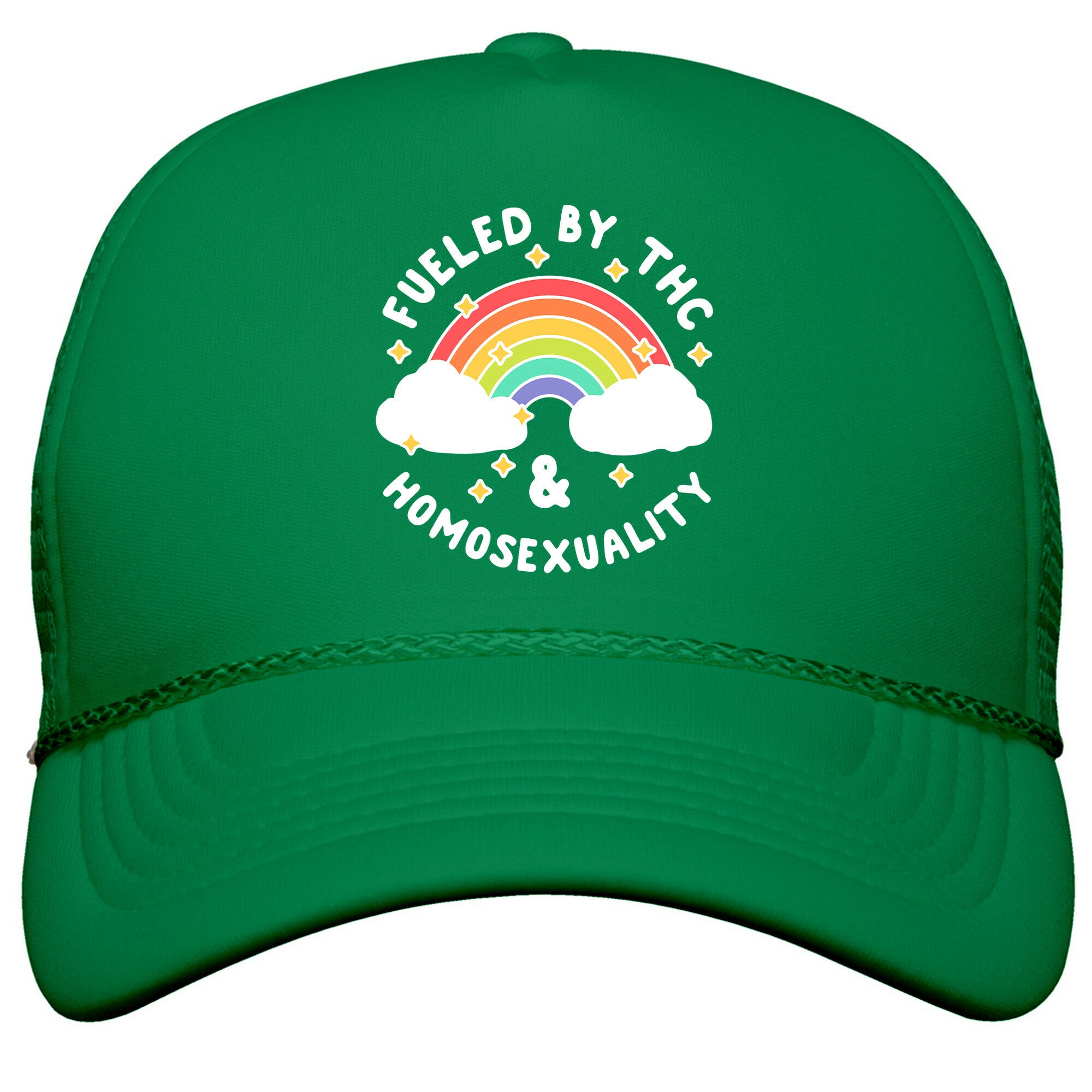 Fueled By THC & Homosexuality Snapback Trucker Hat